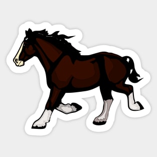 Dark Horse Trotting Sticker